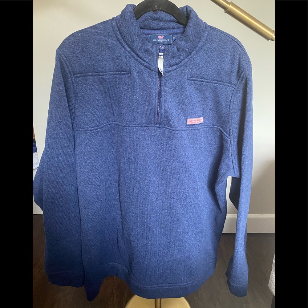 Vineyard Vines 1/4 Zip Pullover, Blue, XXL